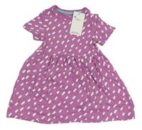 Fialovo-bílé vzorované šaty M&S