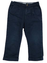 Tmavomodré plátěné chino kalhoty Mamas&Papas