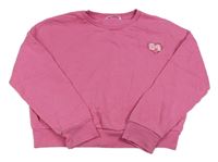 Růžová crop mikina s číslem M&S
