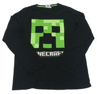 Černé triko s potiskem - Minecraft
