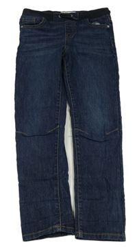 Tmavomodré rifle s úpletový pasem Denim Co.