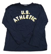 Tmavomodré triko s nápisem OVS