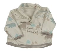 Bílý svetr se zvířaty George