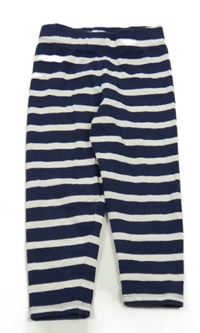 Tmavomodro-bílé pruhované legíny Nutmeg