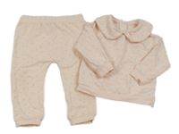 2set - Světlerůžová vzorovaná mikina s límečkem + tepláky 