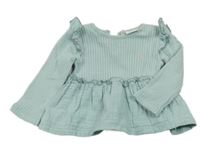 Světlemodrá žebrovaná tunika s volánky River Island