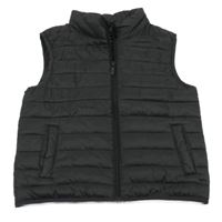 Černá šusťáková prošívaná zateplená vesta Primark