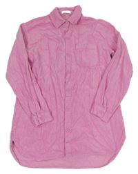 Růžová manšestrová košilová bunda Primark