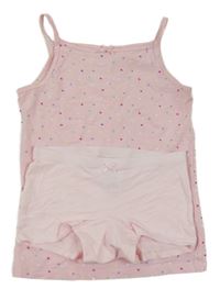 2set - růžová košilka se srdíčky + nohavičkové kalhotky H&M