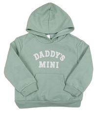 Světlezelená mikina s nápisem a kapucí Cozy Cub