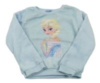Světlemodrá chlupatá mikina s Elsou Disney