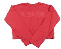 Růžová crop mikina s nápisem Primark