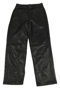 Černé koženkové kalhoty Zeeman 