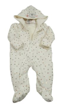 Smetanová šusťáková zimní bunda s kapucí - pes Penelope Mack