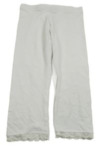 Bílé capri legíny s krajkou Y.F.K.