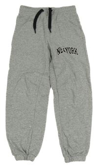 Šedé cuff tepláky s nápisem H&M