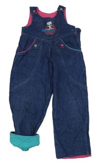 Tmavomodré riflové lacláče se Snoopym 