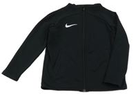 Černá propínací funkční sportovní mikina s logem Nike 
