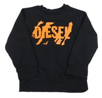 Černá mikina s logem Diesel 