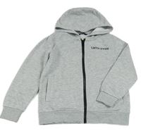 Šedá propínací mikina s kapucí George 