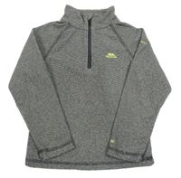 Šedo-černá pruhovaná funkční fleecová mikina s rolákem Trespass