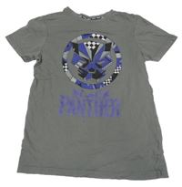Šedé tričko s potiskem Black Panther Marvel 