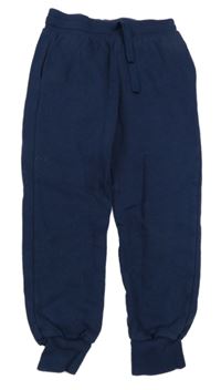 Tmavomodré cuff tepláky H&M