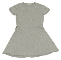Šedé úpletové šaty s perlami H&M