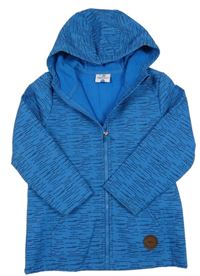 Modro-černá melírovaná softshellová bunda s kapucí Topolino