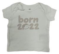Bílé tričko s nápisem H&M