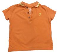 Oranžové polo tričko s palmou F&F