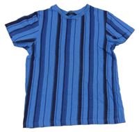Modro-tmavomodré pruhované tričko George