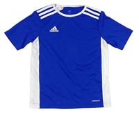 Safírovo-bílé funkční sportovní tričko Adidas