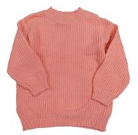 Lososový žebrovaný svetr H&M