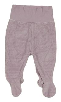 Světlefialové žebrované sametové polodupky Ergee