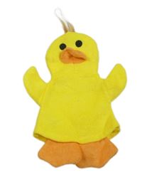 Žluto-oranžové froté žínka - kachnička