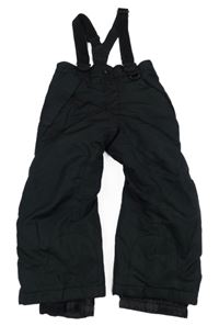 Černé šusťákové zimní oteplovačky s odepínacími kšandami lupilu