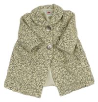 Smetanovo-šedý vzorovaný vlněný podšitý kabát s límečkem sanmar.es