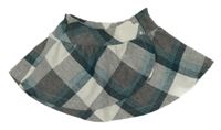 Bílo-šedo-smaragdová károvaná vlněná sukně mayoral