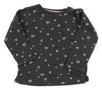 Tmavošedá mikina se srdíčky F&F