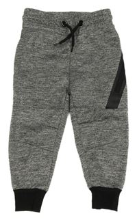 Šedo-černé melírované thermo tepláky PRIMARK