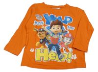 Tmavooranžové triko s PAW PATROL nickelodeon