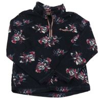 Černá fleecová funkční mikina s růžemi REGATTA