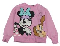 Růžová oversize mikina s Minnie PRIMARK