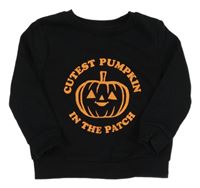 Černá mikina s dýní a nápisy George