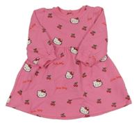 Růžové teplákové šaty s Kitty a třešničkami PRIMARK