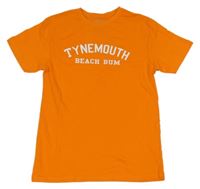 Oranžové tričko s nápisy