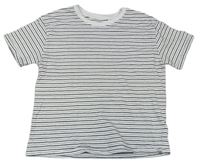 Bílo-černé pruhované třpytivé tričko Next