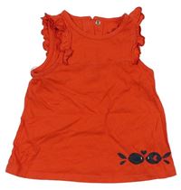 Červené bavlněné šaty s rybami L a Redoute 
