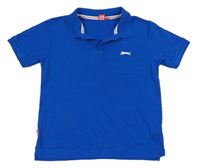 Safírové polo tričko s logem Slazenger